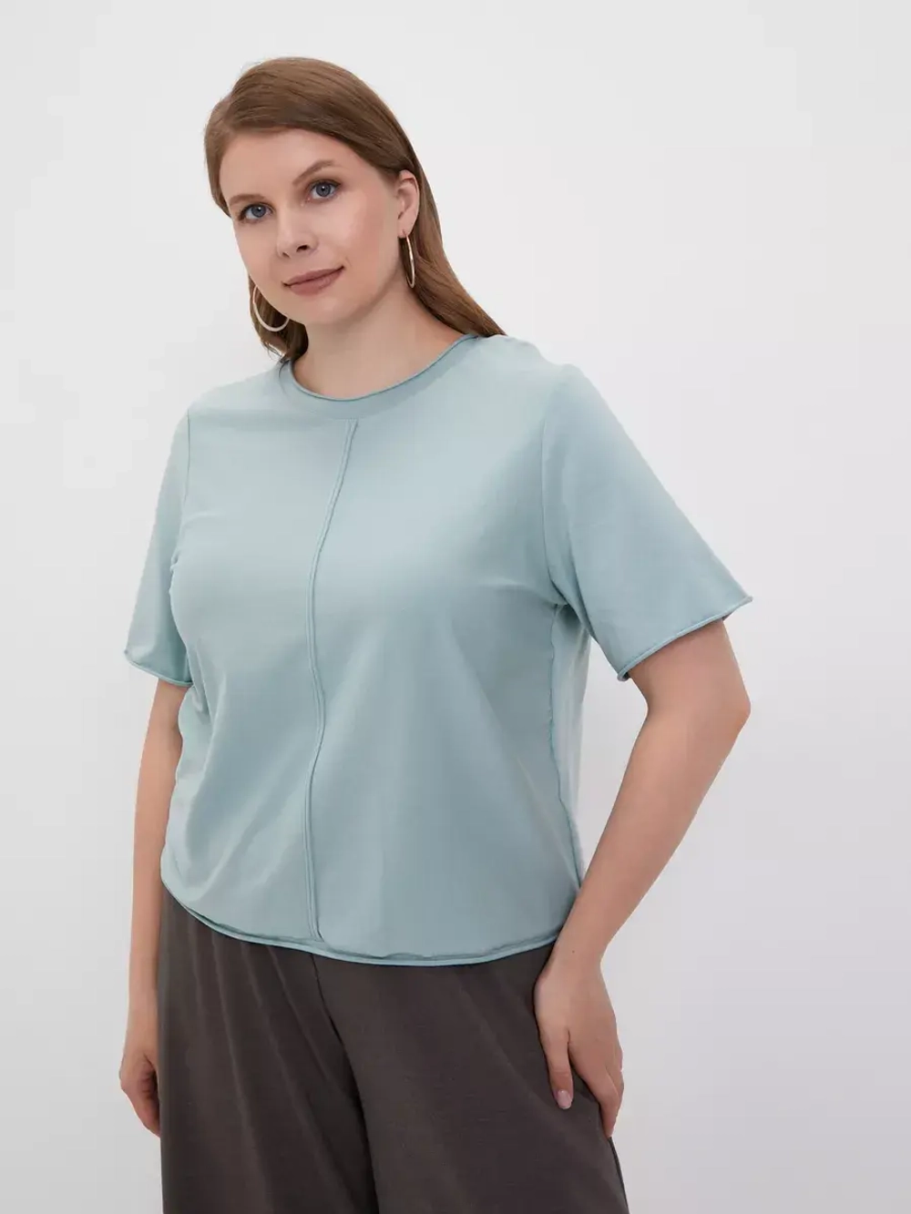 Футболка укороченная большие размеры