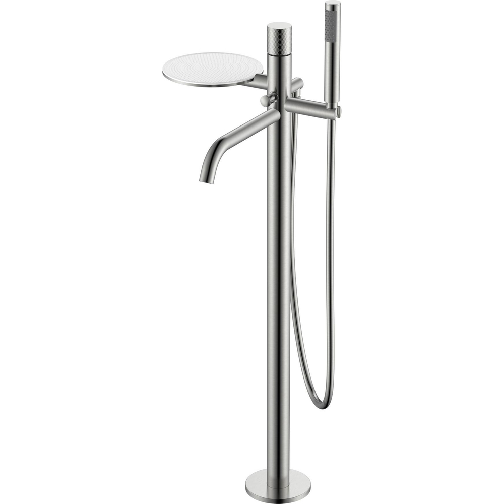 Напольный смеситель для ванны с душем Boheme Stick 129-NB NICKEL BRUSH DIMOND