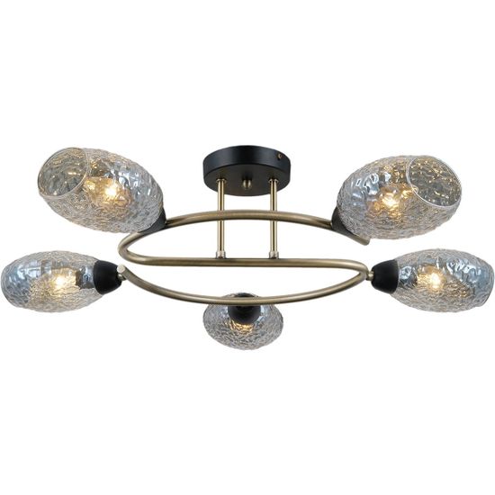 Люстра потолочная ILLUMICO E14 IL0300-5CSQ-79 BK AB