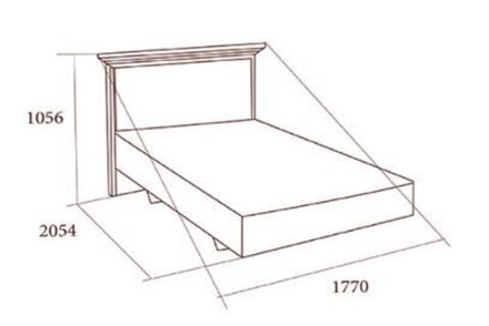 ЛОРЕНЦО Кровать без ножной спинки  (Дуб Сторсанд)