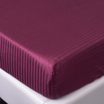 Простынь на резинке Страйп Сатин Однотонный 100% хлопок RR1CT034