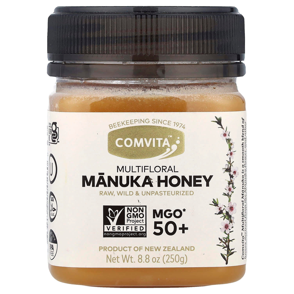 Comvita, Многоцветковый мед манука, MGO 50+, 250 г (8,8 унции)