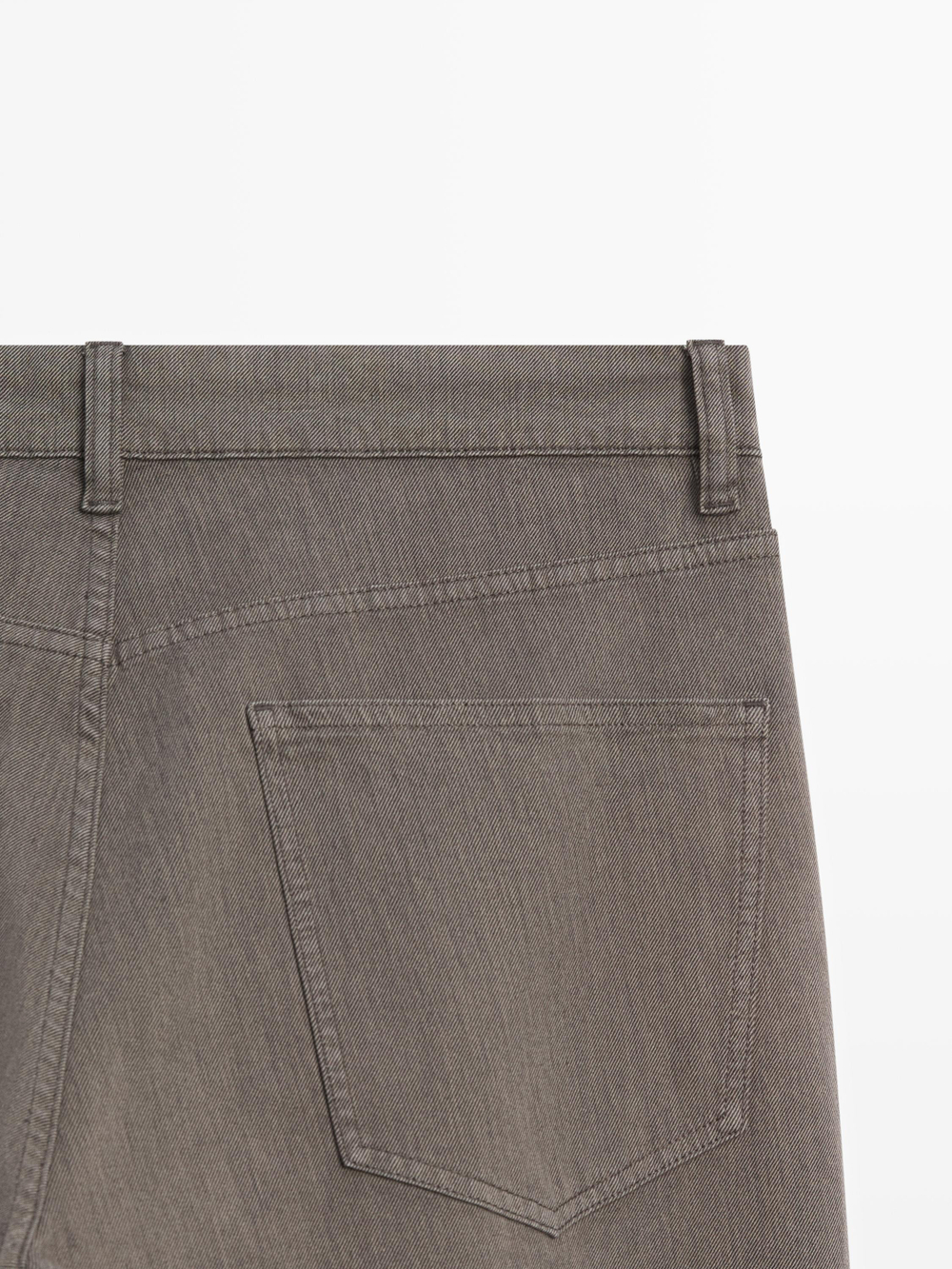 Massimo Dutti Джинсы зауженного кроя, серо-зеленый