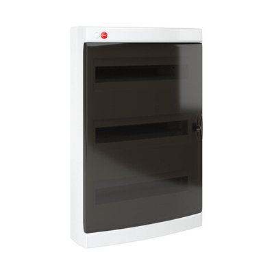 Щиток настенный с дверцей 54 мод.,IP41, белый, с клеммным блоком 63А и замком