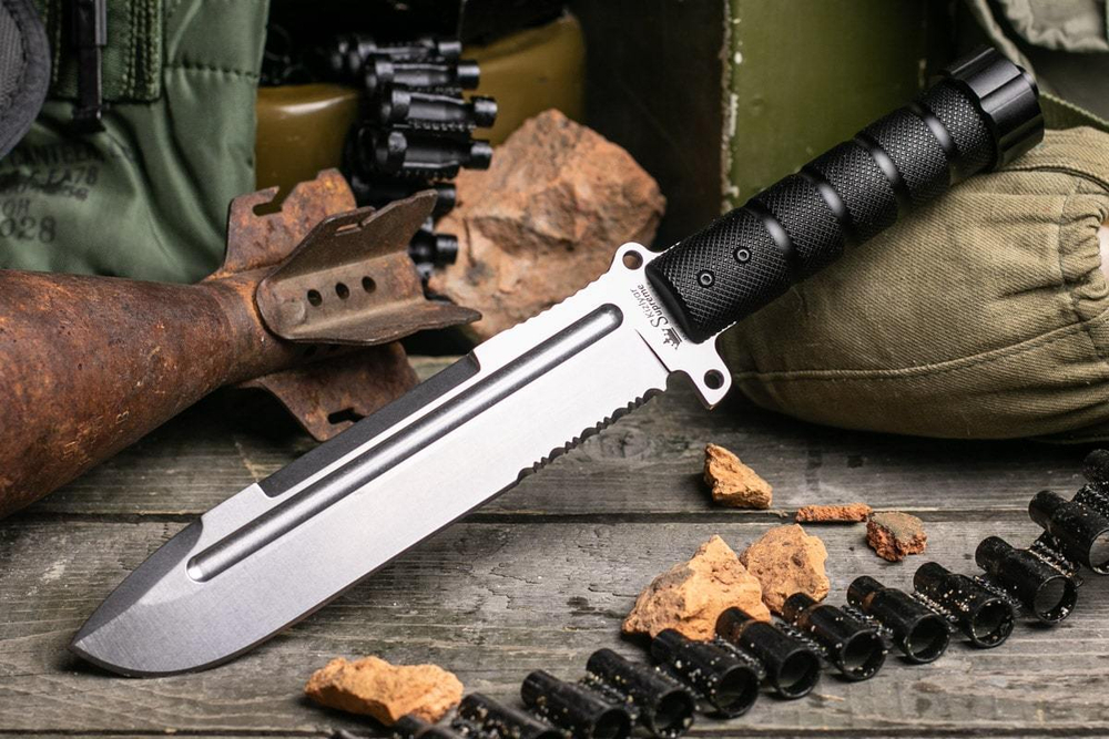 Нож выживания Survivalist Z D2 StoneWash Serrated