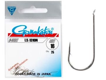 Крючки Gamakatsu LS-1310N HOOKS NICKEL разм. 16 25шт.