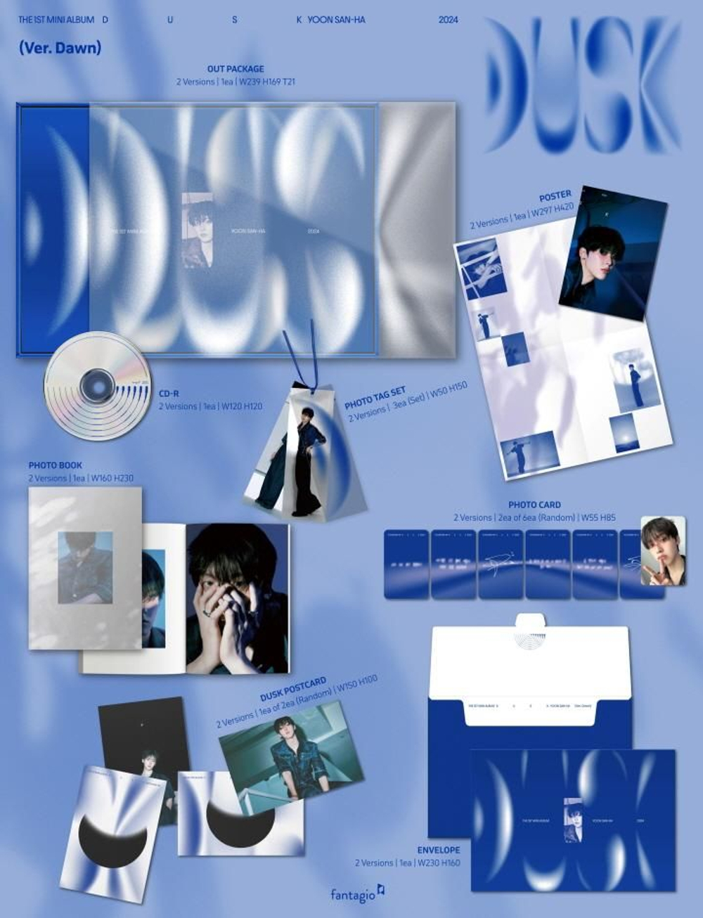 Альбом YOON SAN-HA (ASTRO) - DUSK 1st Mini Album 2 Version SET
