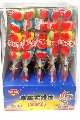 Мармелад на палочке Сердечко 20шт