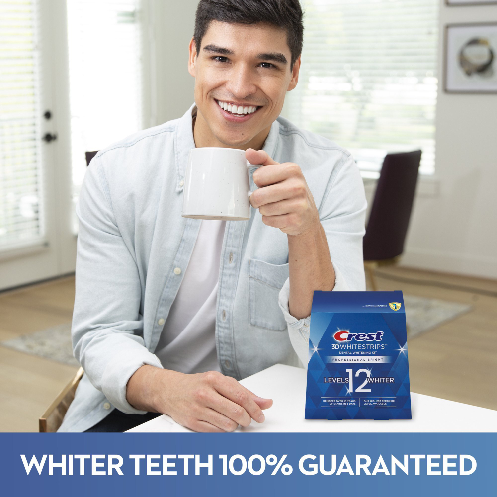 Курс 18 дней | Crest 3D Whitestrips Professional Bright Plus BONUS – Отбеливающие полоски для зубов с эмульсией