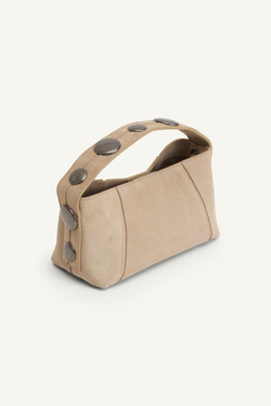 ZARA КОЖАНАЯ МИНИ СУМКА, БЕЖЕВЫЙ