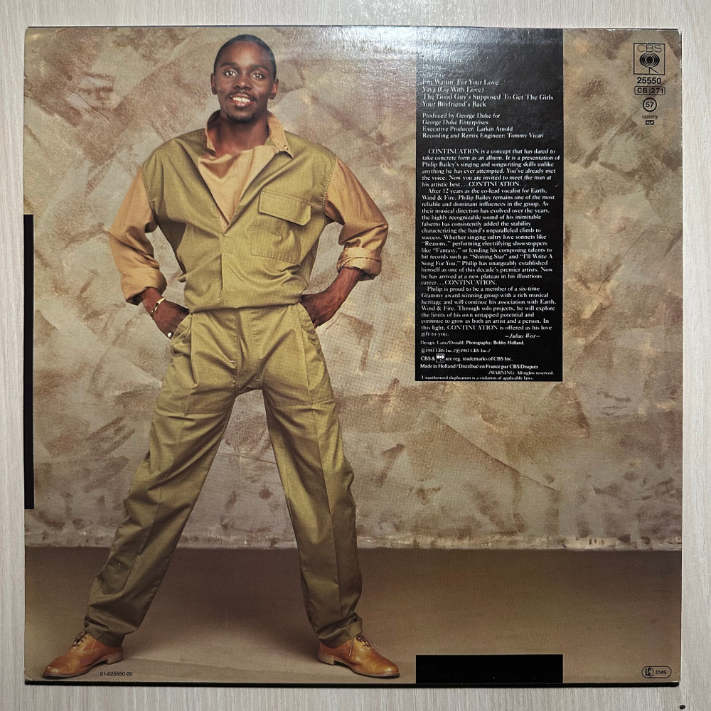 Philip Bailey - Continuation (Голландия 1983г.)