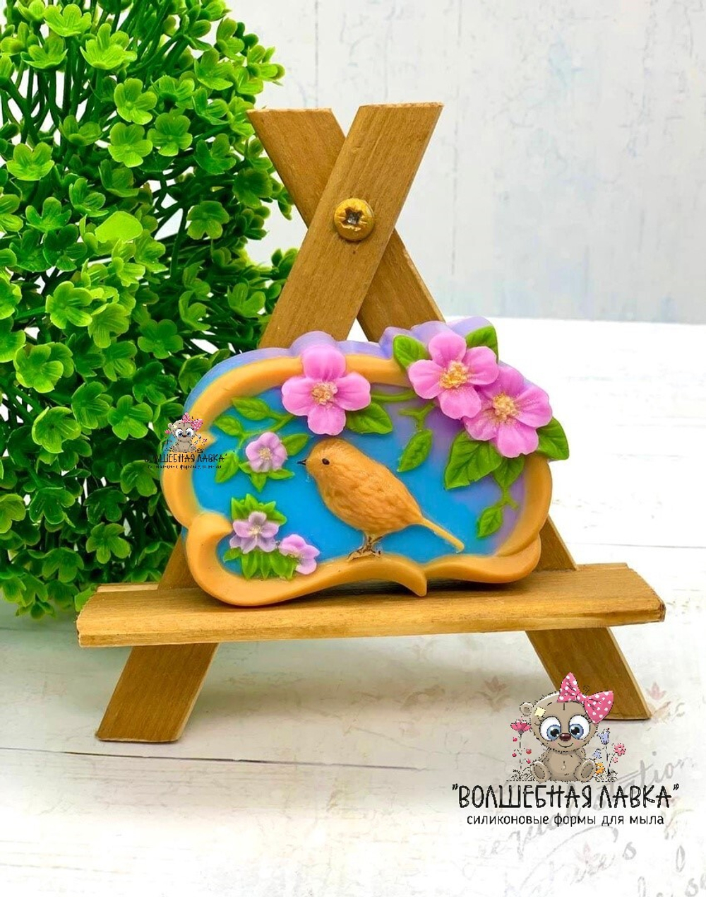 Силиконовая форма Рамка с цветами