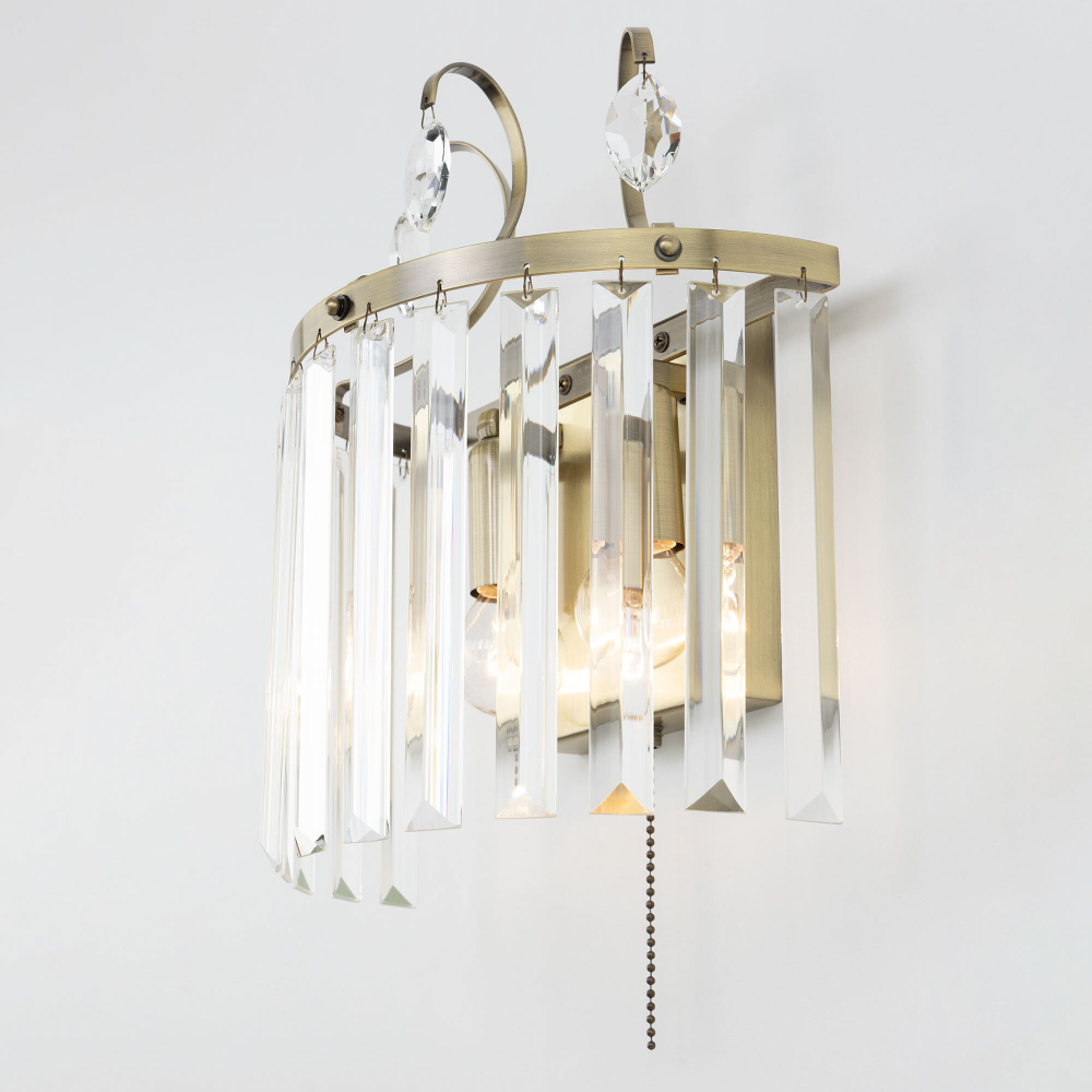 Citilux Инга CL335323 Бра хрустальное с выключателем Бронза