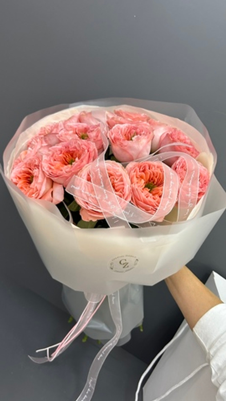 Букет из 15 пионовидных роз Mandarin X-pression