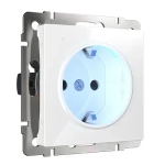 Розетка с подсветкой (белая) W1171401