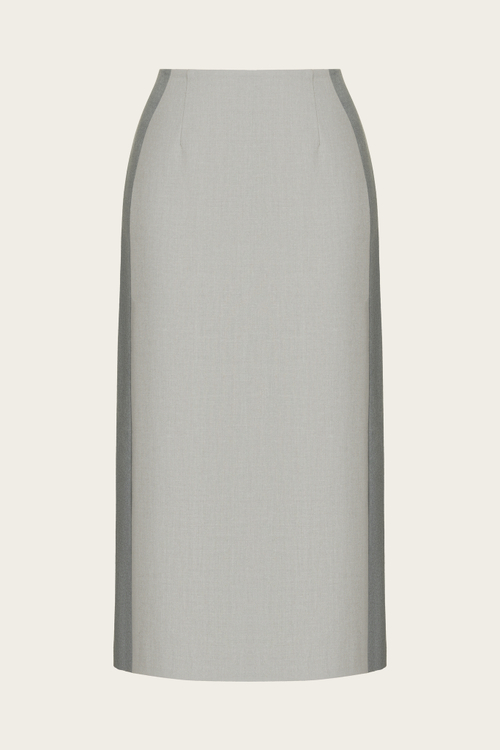 Серая юбка-карандаш с лампасами "Симона 2"