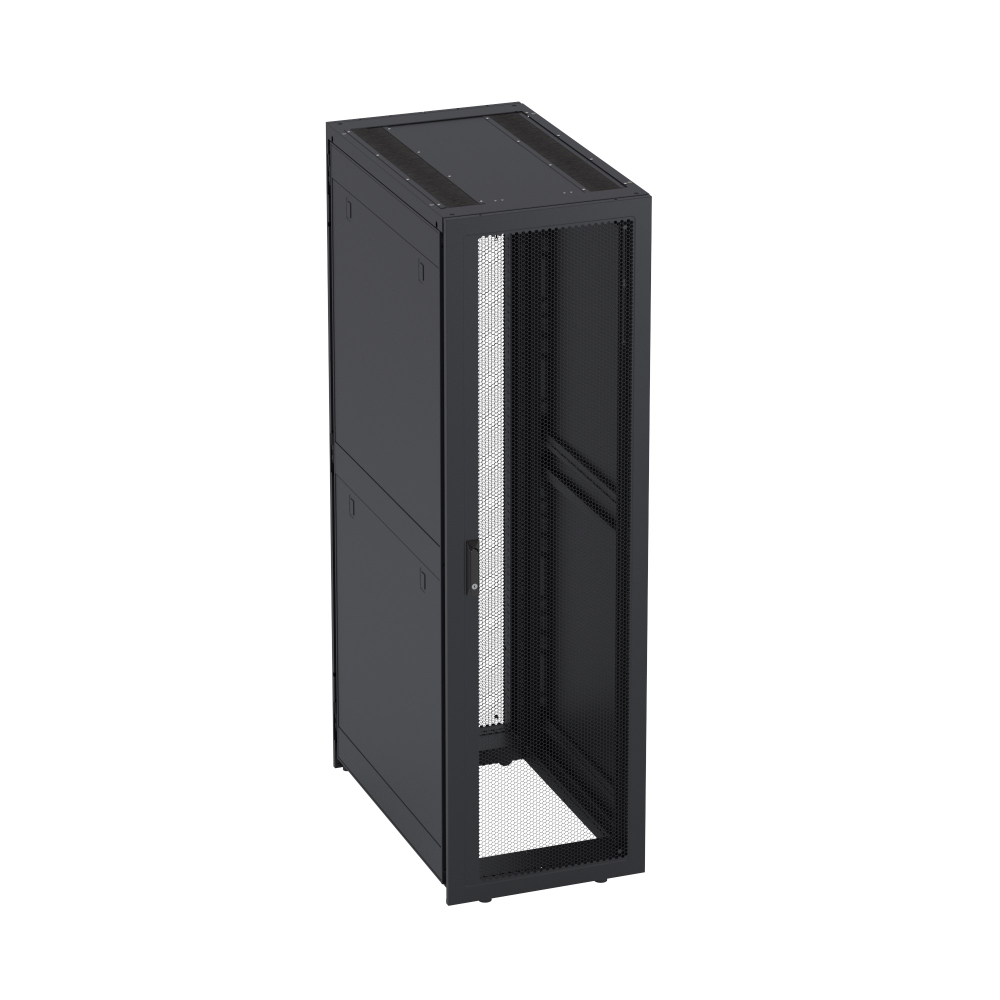 ИТ-шкаф ДКС для ЦОД напольный собранный 19'',  52U 600x1200мм, без боковых панелей, перф/двойная перф дверь, чёрный RAL9005
