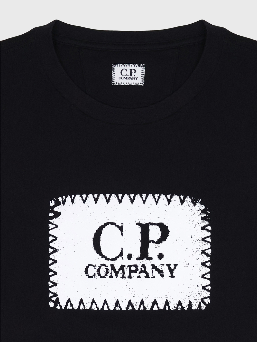Футболка C.P. Company 30/1 Jersey Label Logo Black