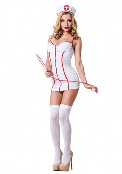 Костюм медсестричка ML (44-46) (Цвет: белый с красным)