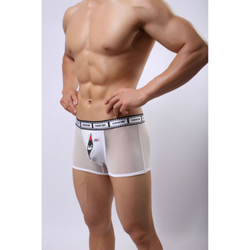 Мужские трусы боксеры белые Cockcon Trunks White  826