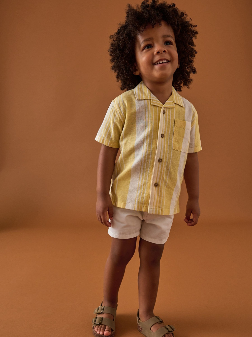 Рубашка с коротким рукавом для мальчика Next AB6-465, Желтый