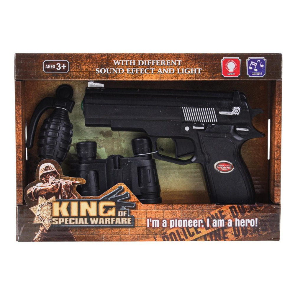 Пистолет на батарейках, коробка 8601-13