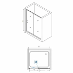 Душевая дверь RGW Passage PA-016B 150 350801615-14 стекло прозрачное/профиль черный