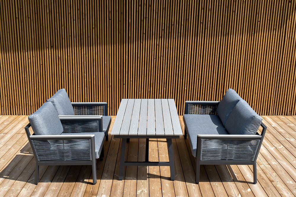 "Сан Ремо" комплект садовый для лаунж-зоны серый