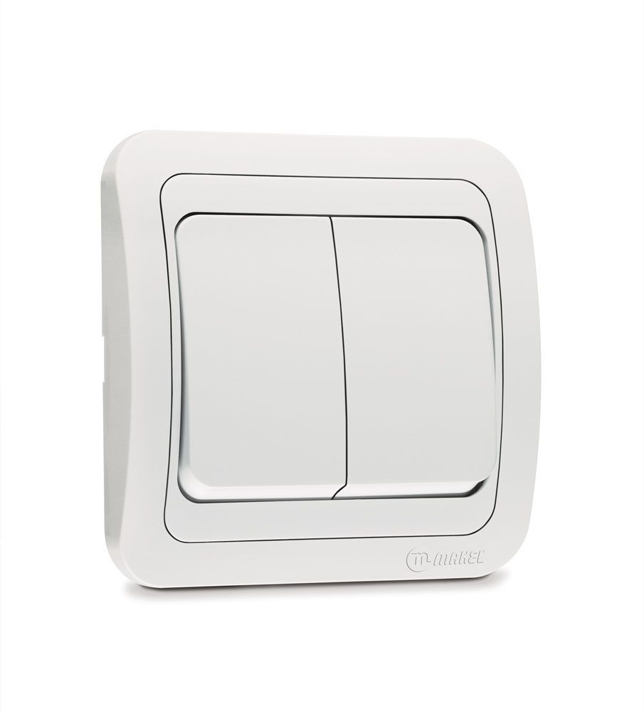 Выключатель  MAKEL Мимоза.с/п бел. 10А 250В