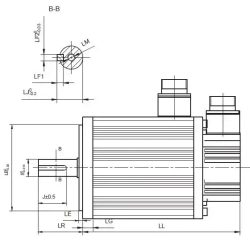 Серводвигатель 130SPSM24-20220EAM (Servoline, 2 кВт, 380 В, 2000 об/мин, 9.55 Нм, 5000 имп/об, IP65)