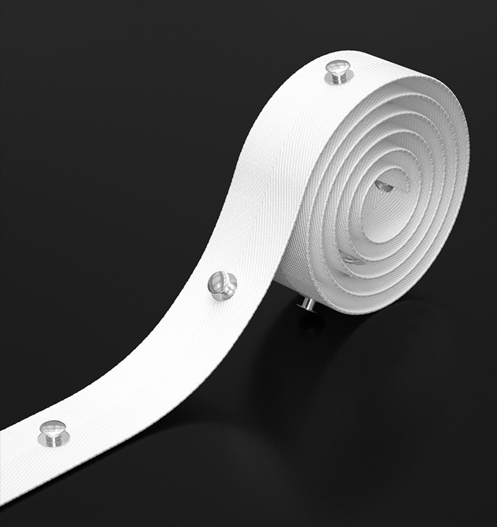 Лента для бегунков на веревке, белая, шир.3 см, 107 мм, 50 м рулон