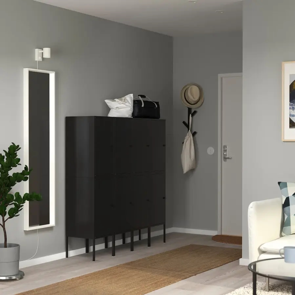 Книжный шкаф - LIXHULT IKEA/ ЛИКСГУЛЬТ ИКЕА,  142х140 см, черный