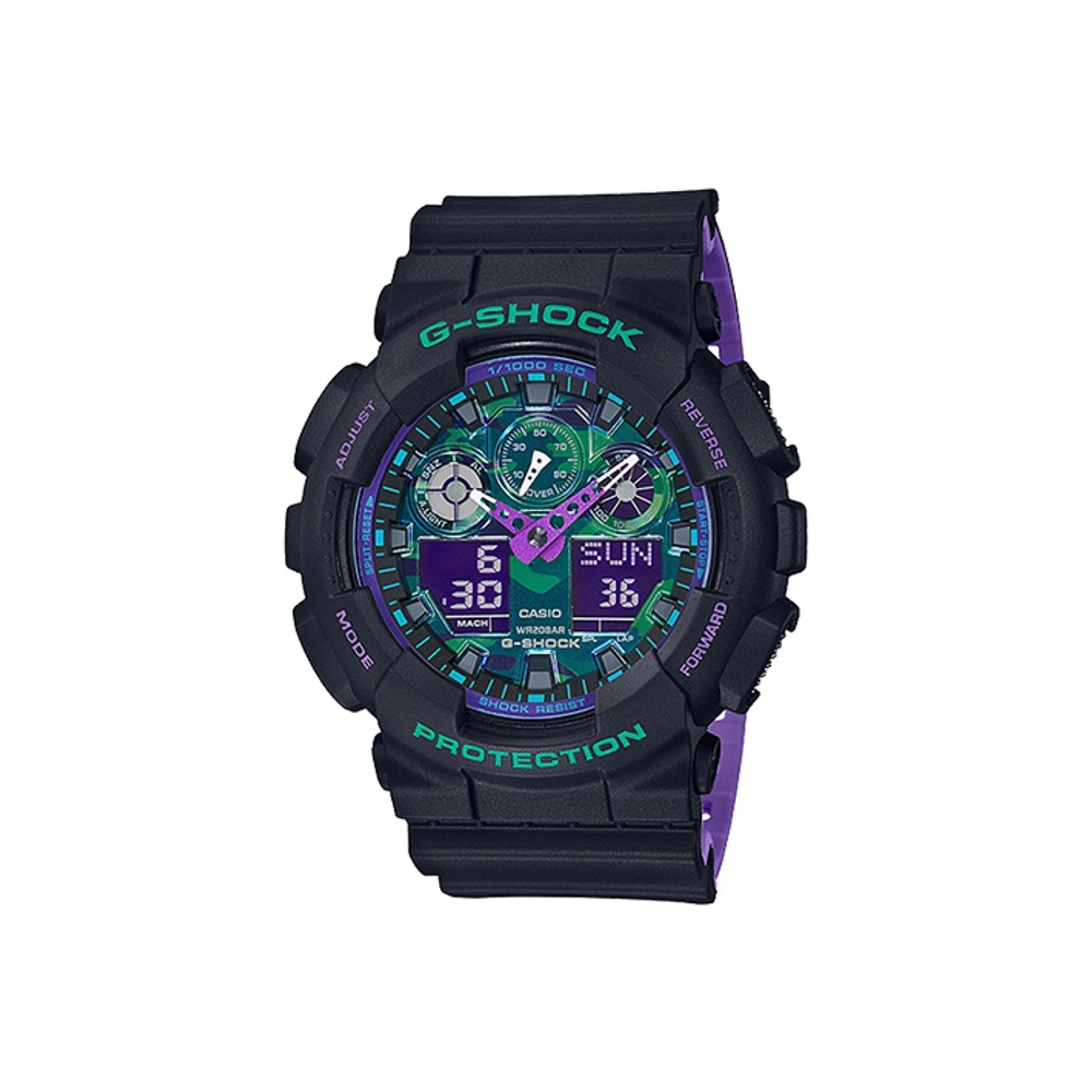 G SHOCK Chameleon Quartz Movement Resin Strap Watch Men"s Watches Green Dial