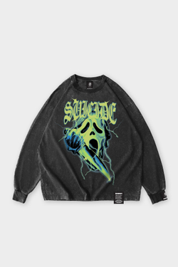 Лонгслив SHMOT "SCREAM" GARMENT DYE Черный