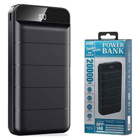 Внешний Аккумулятор (Power Bank) Remax RPP-140 20000 mAh (5,0V - 2A,Type-C, MicroUSB, LCD) Черный