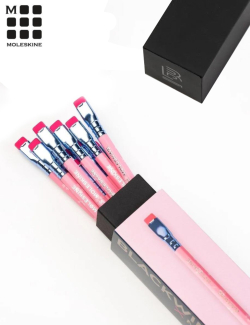 Набор карандашей FIRM Blackwing x Moleskine LE SAKURA (EWBKWSU01F12SET) розовые, 12 шт. в футляре