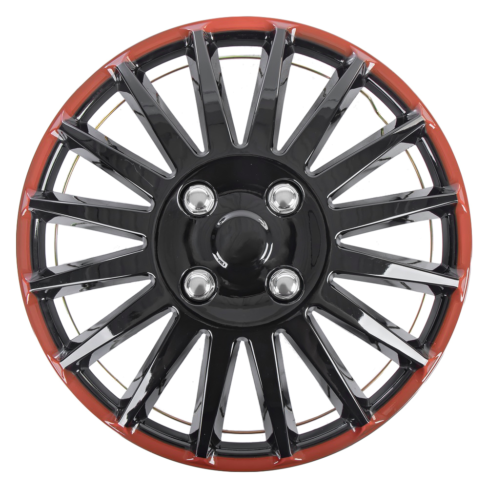 Колпаки R15 Orion 4шт (черно-красные) ABS-пластик ARNEZI A0702076