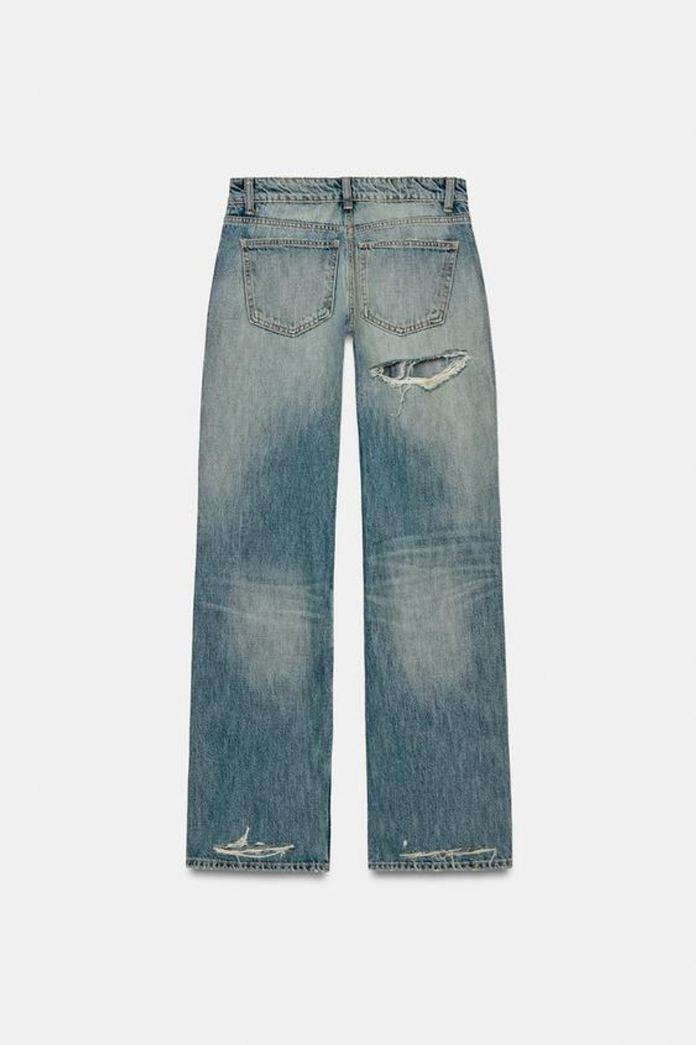 Джинсы TRF с низкой талией и широкими брючинами - ZARA