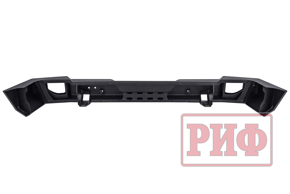 Бампер силовой задний Jeep Wrangler JL 2018+ с квадратом под фаркоп под штатные фонари, стандарт