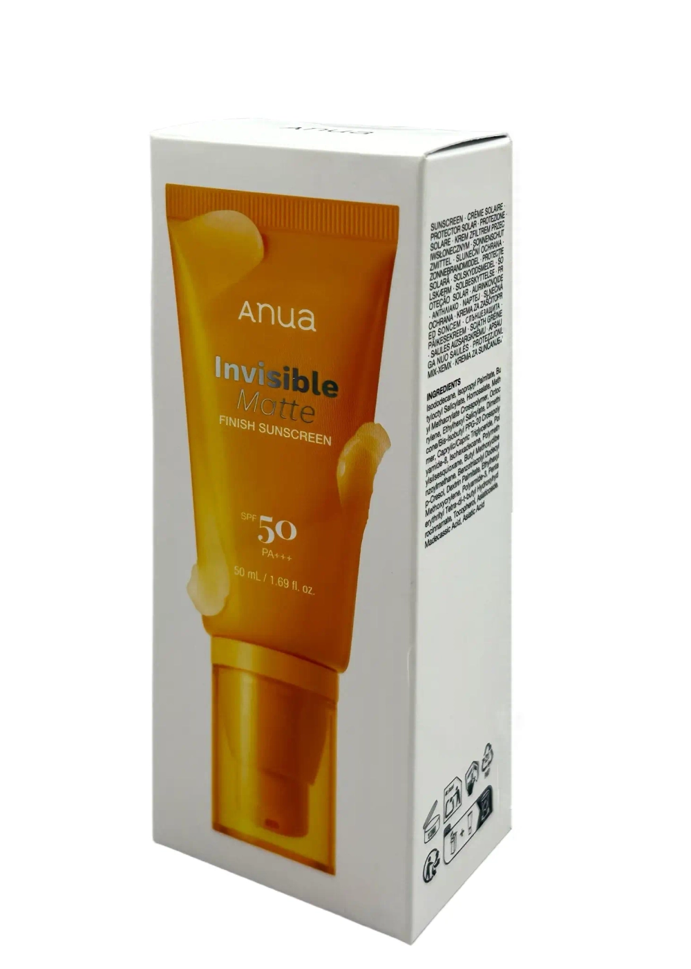 Anua Invisible Matte SPF 50 PA+++ Finish — солнцезащитный крем Корейский