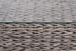 "Капучино" лаунж-зона из искусственного ротанга (гиацинт), цвет серый