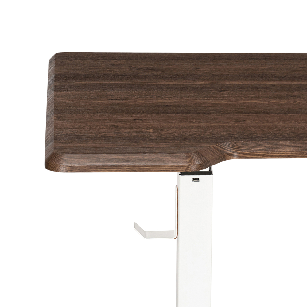 Компьютерный стол Woodville Маркос с механизмом подъема 140х80х75 орех кантри, белый