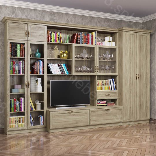 Стенка Венеция 10 с витражом