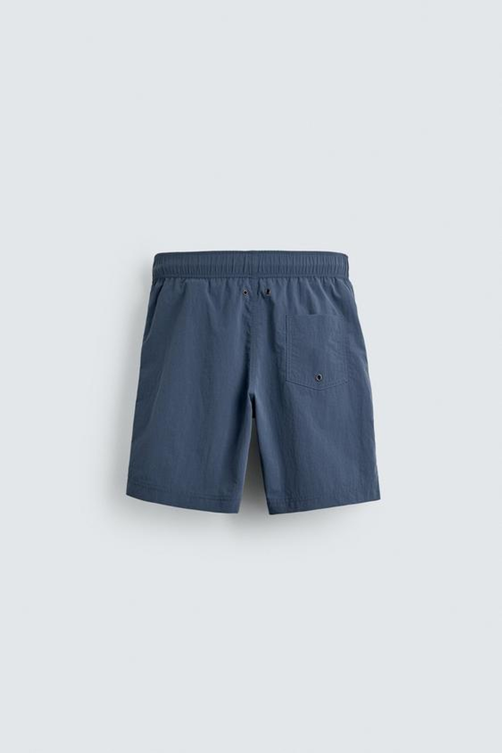 ZARA ДЛИННЫЕ ПЛАВКИ ИЗ ТЕХНИЧЕСКОЙ ТКАНИ, КОБАЛЬТОВЫЙ