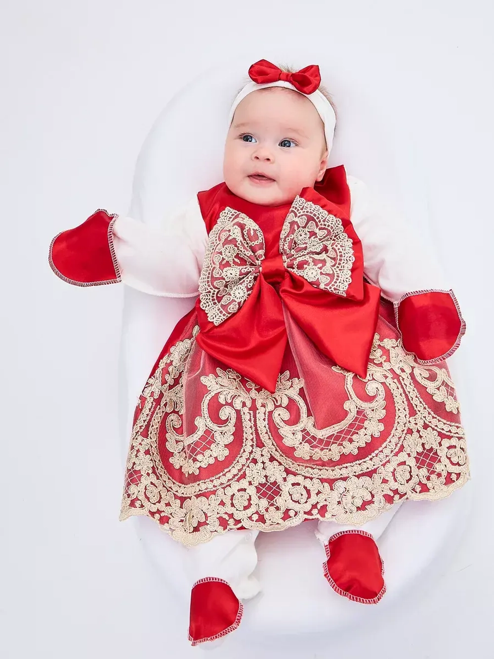 красное платье для новорожденных девочек