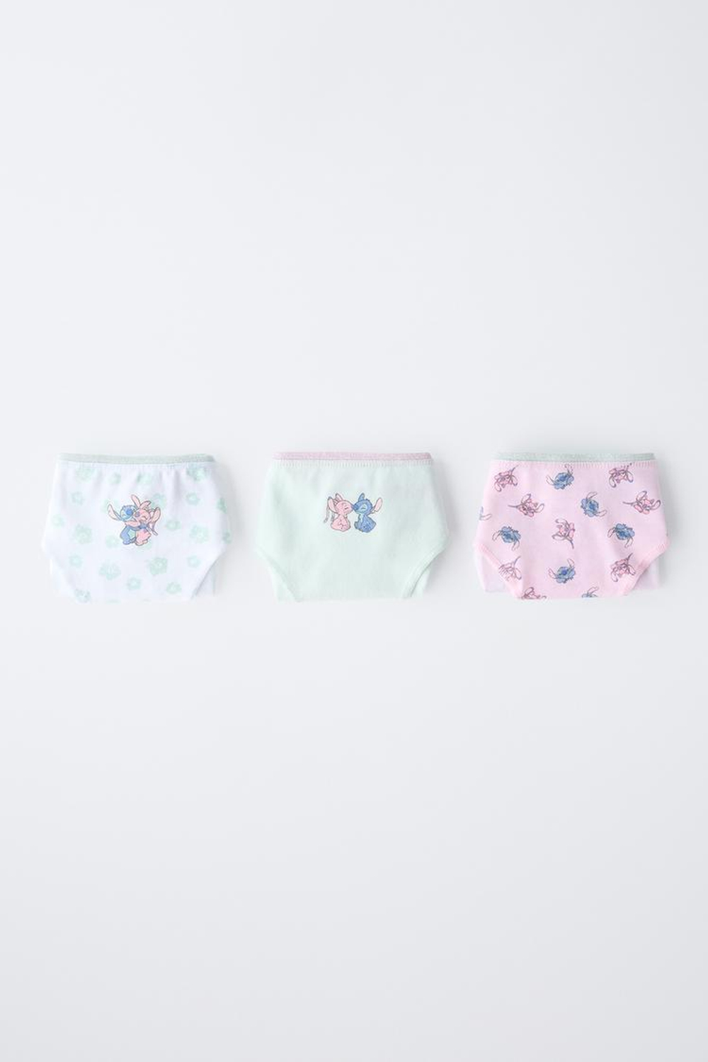 ZARA НАБОР ИЗ ТРЕХ ТРУСОВ С ПРИНТОМ «ЛИЛО И СТИЧ» © DISNEY, РОЗОВЫЙ