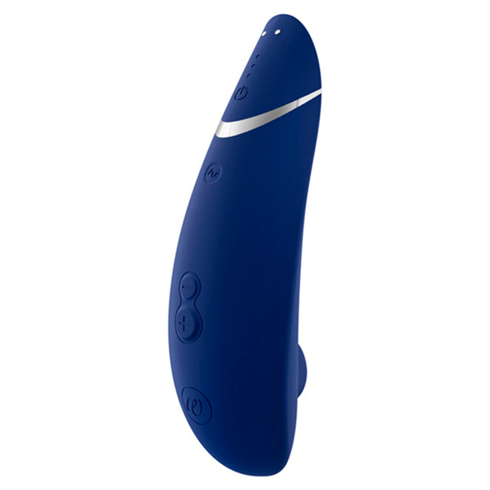 Синий вакуумно-волновой клиторальный стимулятор Womanizer Premium 2 Blueberry WZ212SG5