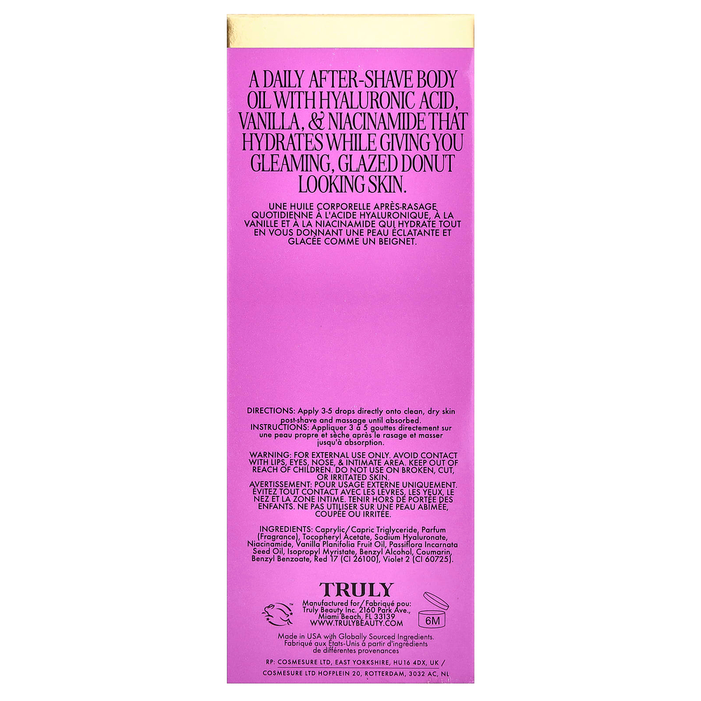 Truly Beauty, масло после бритья в глазури, 90 мл (3,1 жидк. унции)