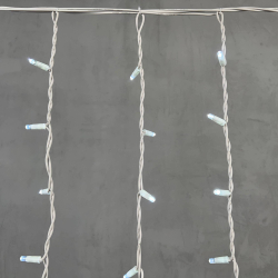 Светодиодная бахрома с колпачком 3,2*0,9 м., 168 белых LED ламп, каучуковый белый провод, LTC (LL168-8-2W)