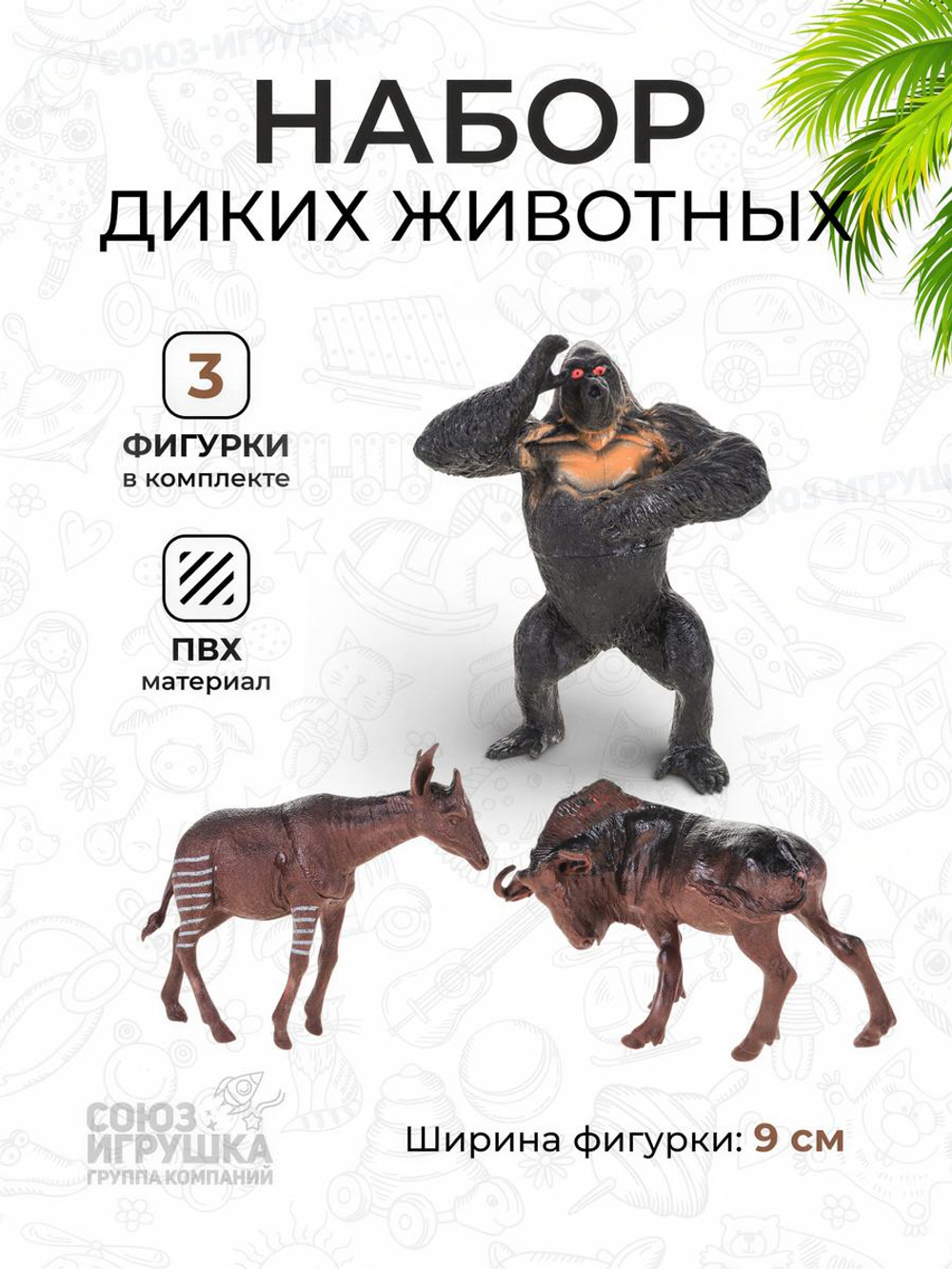 Набор диких животных 3шт, пакет DY618-27